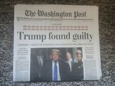 Washington Post Trump Found Guilty Newspaper May 31,2024 MAILED FLAT in PLASTIC picture