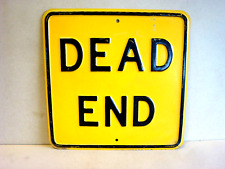 50s Vintage DEAD END Steel Metal Highway Street Sign 18