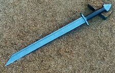 Viking Sword Custom Made Damascus Steel 7th Century Medieval Long Seax  picture