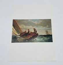 1998 Phaidon Press Postcard “Breezing Up A Fair Wind” Winslow Homer Sailing P2 picture