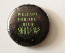THE NIHILISTICS Pinback Vintage Pinback Button 1983 NYHC Punk Hardcore Metal picture