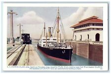 c1920 S.S. Honolulan American-Hawaiian Line Gatun Chamber Ship Hawaii Postcard picture