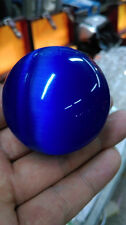 95g Rare Natural Quartz blue Cat Eye Crystal Healing Ball Sphere 38-40mm Stand picture
