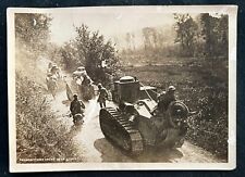 FRENCH TANKS GOING INTO LINE Vintage Original WW I PHOTOGRAPH The Renault FT picture