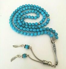 NEW Turquoise Stone Islamic Prayer 99 beads Tasbih Misbaha Rosary Tasbeeh 8mm picture