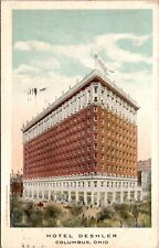 Vintage 1917 Hotel Deshler Columbus Ohio OH Antique Postcard picture