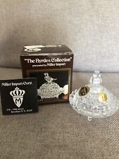 HOFBAUER BYRDES CRYSTAL “Butter Patty” Small Trinket Box With Bird - Item 1374 picture