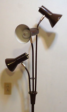 VTG Mid Century Modern Space Age Brown 3 Light Floor Lamp Retro 1960's picture