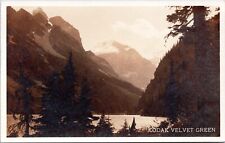 RPPC Kodak Velvet Green Paper, Rocky Mountains Landscape- c1910s Photo Postcard picture