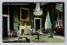 Washington DC-Green Room, White House, Antique, Vintage Souvenir Postcard picture