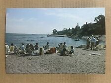 Postcard Guilford CT Connecticut Indian Cove Beach Swimming Vintage PC picture
