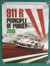 PORSCHE OFFICIAL SHOWROOM 911 R POSTER PRINCIPLE OF PURITY 2016 NEW RARE. picture