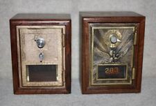 2 Antique USPS P O Post Office Box Door Banks With Combinations picture
