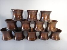 Vintage Hammered Copper Napkin Rings 12 pcs. picture