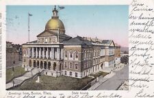 Boston Massachusetts MA Postcard 1905 UDB State House picture
