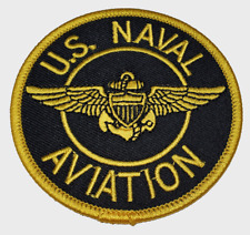 US NAVAL AVIATION W/ WINGS BADGE PATCH PILOT NAVIGATOR VETERAN USMC picture