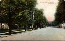 Postcard Jefferson Street Looking East in South Bend, Indiana~139233 picture