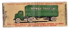 c1940s Norwalk Tuck Line Semitrailer Ohio Michigan IN IL Vintage Matchbook Cover picture