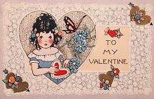 Vintage Valentines Greetings Postcard ~ To My Valentine ~ Whitney Card. #-4228 picture