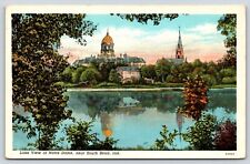 Indiana Lake View of Notre Dame South Bend Vintage Postcard picture
