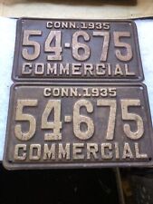 1935 Connecticut Commercial License Plates 54-675 Pair picture