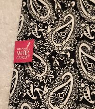 Rare Pampered Chef Consultant Apron Black & White Paisley W/ Pink Trim Adjustabl picture