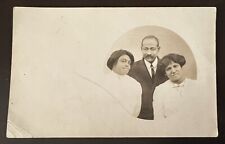 ATQ 1910s Pre-WW1 RPPC Postcard African American Family Studio Portrait UNP picture