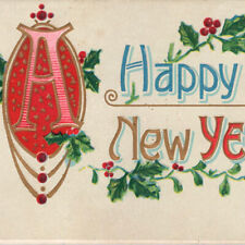 Vintage 1910s Happy New Year Postcard picture
