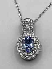 Sterling Silver Chuck Clemency STS Diamond & Tanzanite Necklace 20
