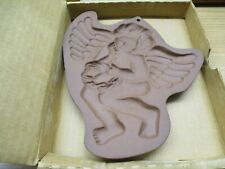 Vtg Hartstone Pottery Cherub Stoneware Cookie Mold Angel Box Candace Faber New picture