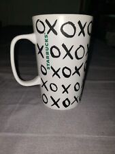 Starbucks 2015 Ceramic Coffee Mug Tea Tall X O Hugs Kisses XO Green Dot 16 oz picture