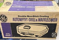Vintage Chrome 1950s GE Grill And Wafflebaker In Box Never Used picture