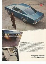 1967  Plymouth Barracuda vintage print ad:  