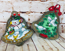 vtg christmas decoration paper/canvas bell shape ornaments  picture