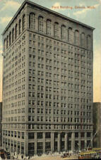 1916 Detroit,MI Ford Building Wayne County Michigan Postcard 1c stamp Vintage picture