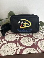 WALT DISNEY WORLD Vintage Mickey Mouse Adjustable Fanny Pack or CrossBody Black picture