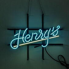 Henry's Neon Sign Light Beer Pub Wall Decor Real Glass Tube Nightlight 17