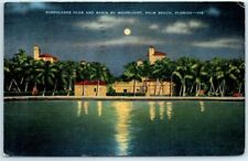 Postcard - Everglades Club And Basin By Moonlight, Palm Beach, Florida picture