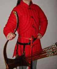 Medieval Gambeson Medieval Padded collar full sleeves Thick red color picture