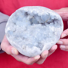 5.37LB Natural Blue Celestite Crystal Geode Cave Mineral Specimen Healing picture