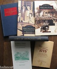 Arlington, Ma. - Six Books - History by Cutter; 1958 Annual Report; Robbins Farm picture