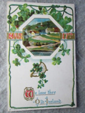 Antique March 17, We Love Thee Old Ireland Postcard, Dunmore Co. Waterford picture