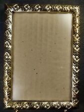 Vintage 1940s Style Brass Embossed Metal Frame with Ball Feet picture