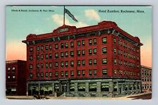 Rochester MN-Minnesota, Hotel Zumbro Advertising, Antique Vintage Postcard picture