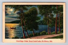 McHenry MD-Maryland, Deep Creek Lake, Antique, Vintage Postcard picture