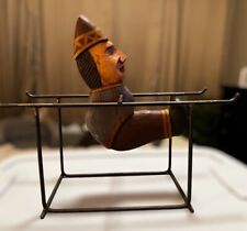 Wooden Toy Circus Acrobat Antique Hand Carved Painted Balancing Folk Art Rare picture