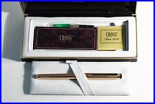 CROSS Signature Fountain Pen w 18K 750 M Gold Nib FULL SET 22 Carat electroplate picture