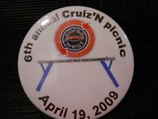 6TH ANNUAL CRUIZ'N PICNIC CORSA WEST APRIL 19, 2009 PINBACK BUTTON CAR COLLECTOR picture