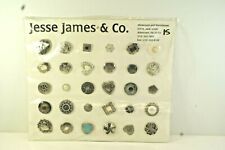 Button Card, Jesse James & Co Sample Card, Vintage Looking Buttons, 30 Buttons picture