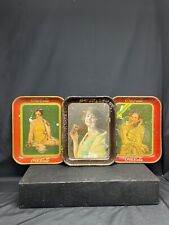 (3) Vintage Coca Cola American Art Works Metal Trays Worn Not Perfect SEE PICS picture